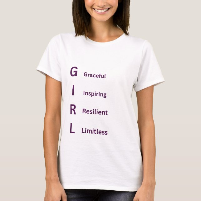 Camiseta Cita EMPoderando a la CHICA – Grácil Inspiradora R (Anverso)