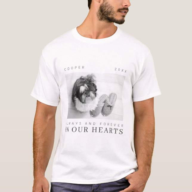 Camiseta Cita en memoria de mascota Foto de Moda moderna si (Anverso)