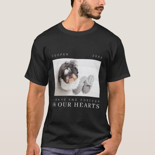 Camiseta Cita en memoria de mascota Foto de Moda moderna si (Anverso)