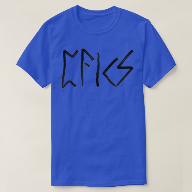 Camiseta cita escrita en runas nórdicas (Diseño del anverso)