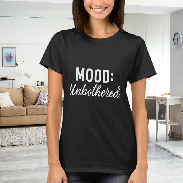 Camiseta Cita estado de ánimo imperturbable blanco y negro (Subido por el creador)