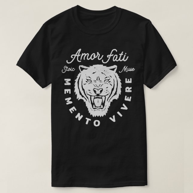 Camiseta Cita estética Amor Fati Tiger Graphic (Diseño del anverso)