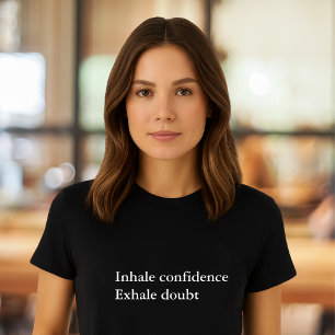 Camiseta cita estética Confianza inhale duda exhala