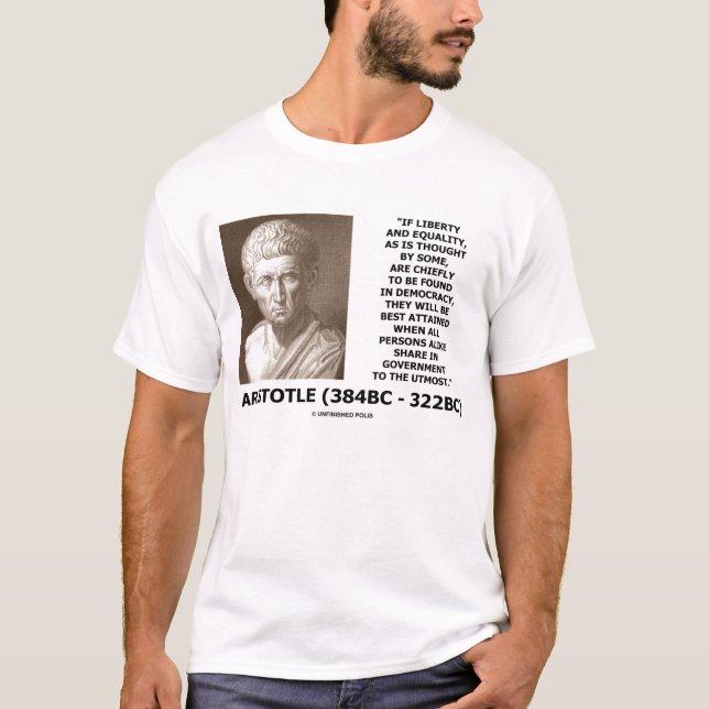 Camiseta Cita extrema de la democracia de la igualdad de la (Anverso)