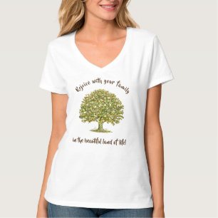 Camiseta Cita familiar Mujeres árbol de la familia con mang