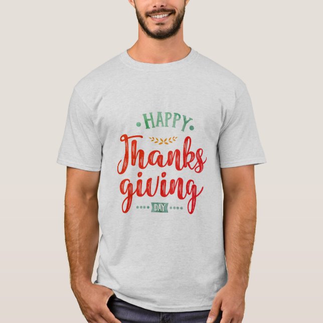 Camiseta Cita feliz día de Acción de Gracias (Anverso)