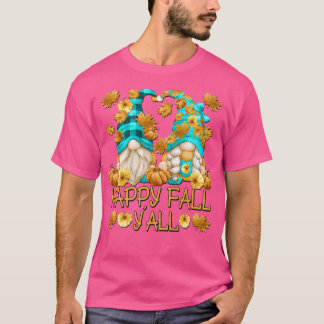 Camiseta Cita Feliz otoño con la bombea de las hojas de oto