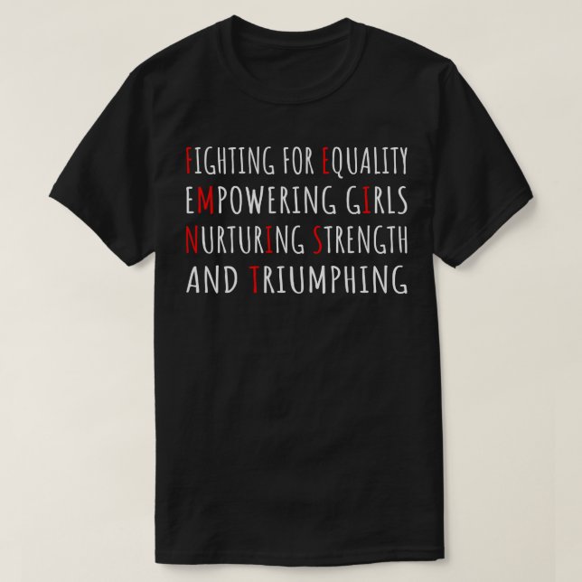 Camiseta Cita feminista con estilo simple (Diseño del anverso)