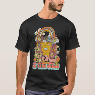 Camiseta Cita feminista Groovy retro arcoiris no patriarcad