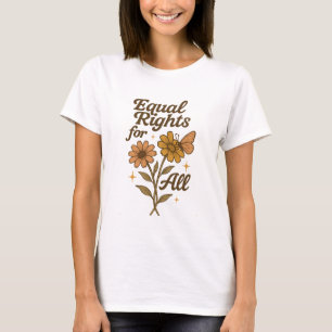 Camiseta Cita feminista negrita Igualdad de Derechos Para T