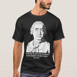 Camiseta Cita filosófica David Hume escéptico