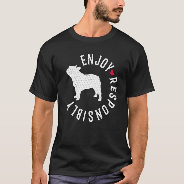Camiseta Cita francesa de Bulldog (Anverso)