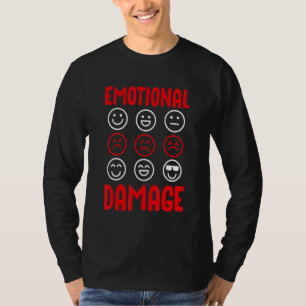 Camiseta Cita graciosa Daño emocional Meme sarcástico 1