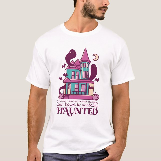 Camiseta Cita graciosa de casa embrujada película de terror (Anverso)