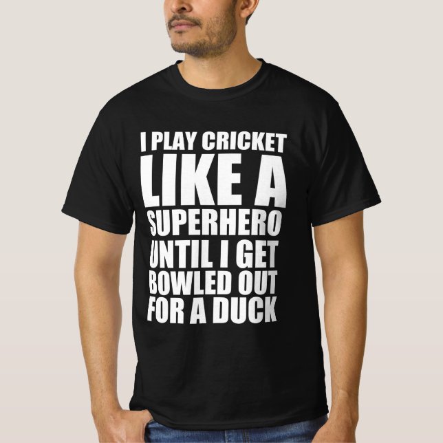 Camiseta Cita graciosa de críquet (Anverso)