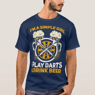 Camiseta Cita graciosa de Dart Player para mujeres Chicas s