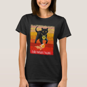 Camiseta Cita graciosa de gato retro papá de mamá gato