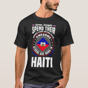 Camiseta Cita graciosa de la bandera haitiana de Haití en H