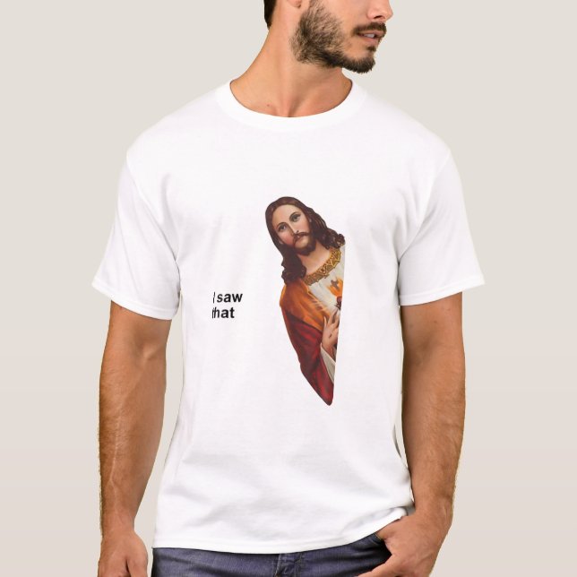 Camiseta Cita Graciosa De Mujeres Meme De Jesús Vi Ese Cris (Anverso)