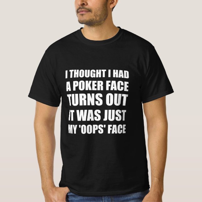 Camiseta cita graciosa de poker (Anverso)
