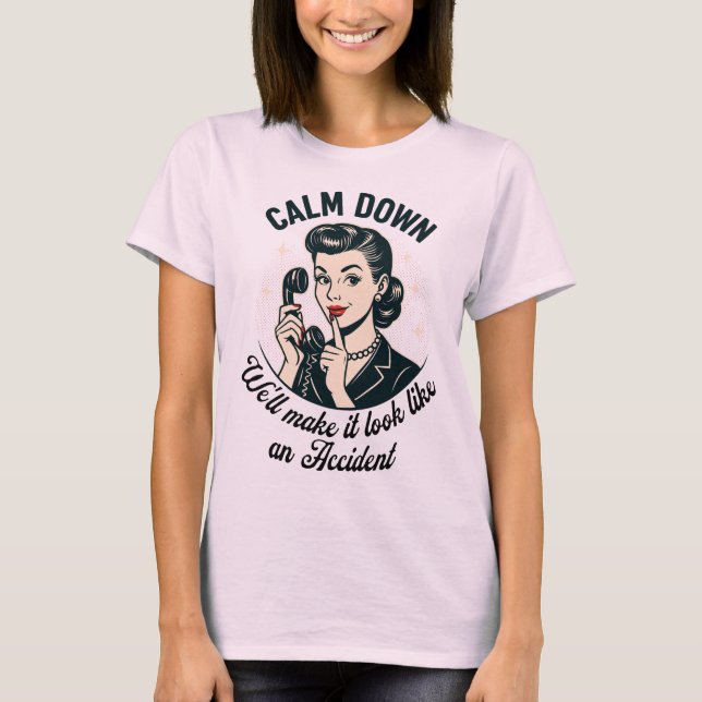 Camiseta Cita graciosa de Retro Apacible (Anverso)
