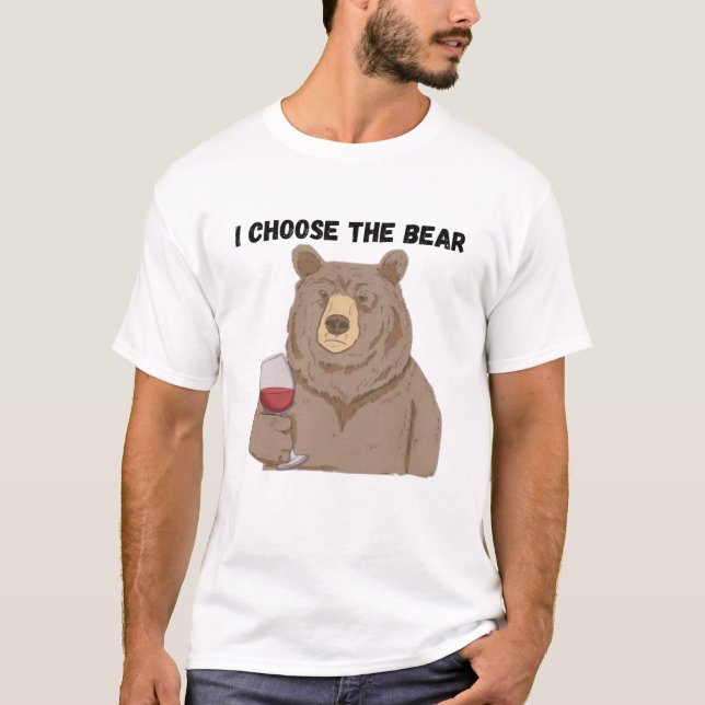 Camiseta Cita graciosa del oso que elijo el oso (Anverso)