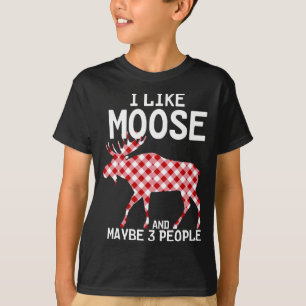 Camiseta Cita Graciosa Me Gusta Moose Xmas Fiesta Y Quizá 3