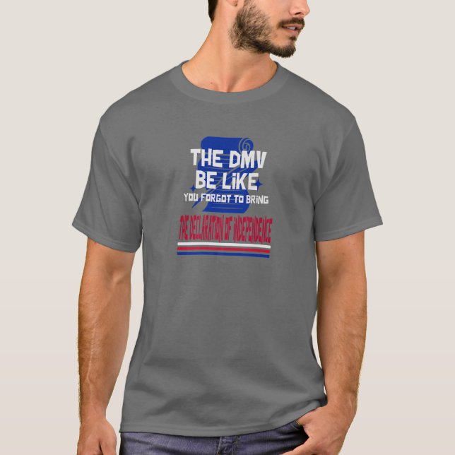 Camiseta Cita graciosa sarcástica dice Divertido DMV (Anverso)