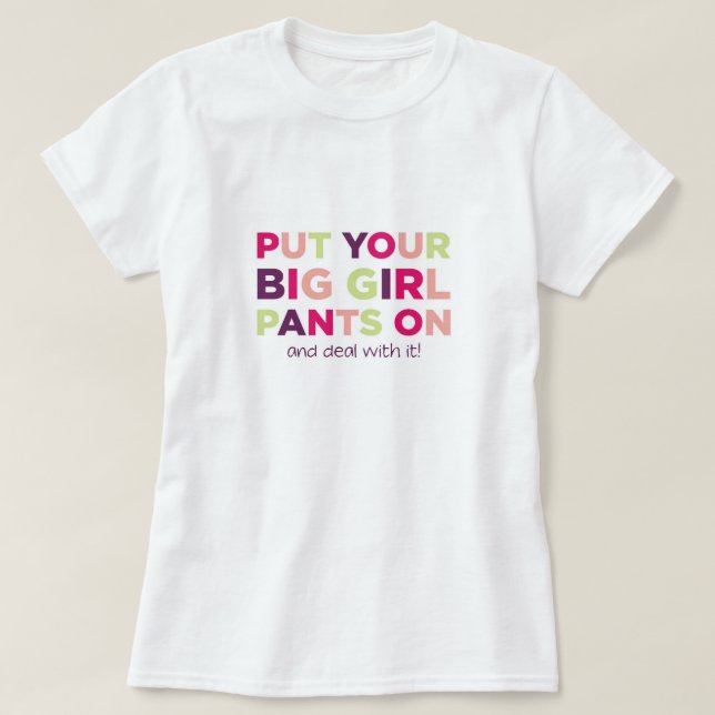 Camiseta Cita grande de los pantalones del chica (Diseño del anverso)