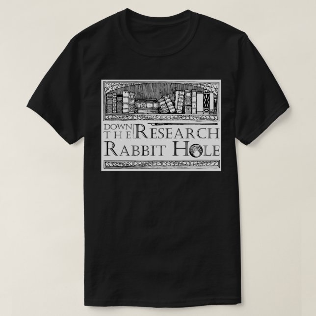 Camiseta Cita humorística en el hueco de la investigación (Diseño del anverso)