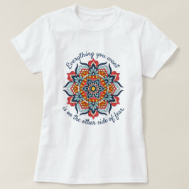 Camiseta Cita inspiradora azul rojo Mandala Dream Catcher