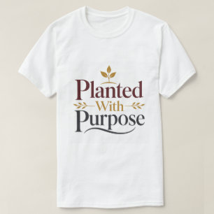 Camiseta Cita Inspiradora Cristiana Plantada Con Propósito
