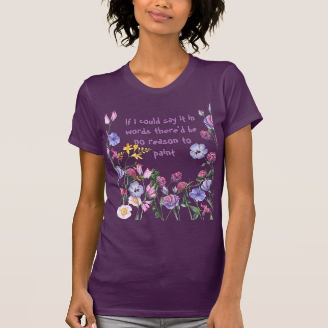Camiseta Cita Inspiradora de artista de pintura divertida (Anverso)