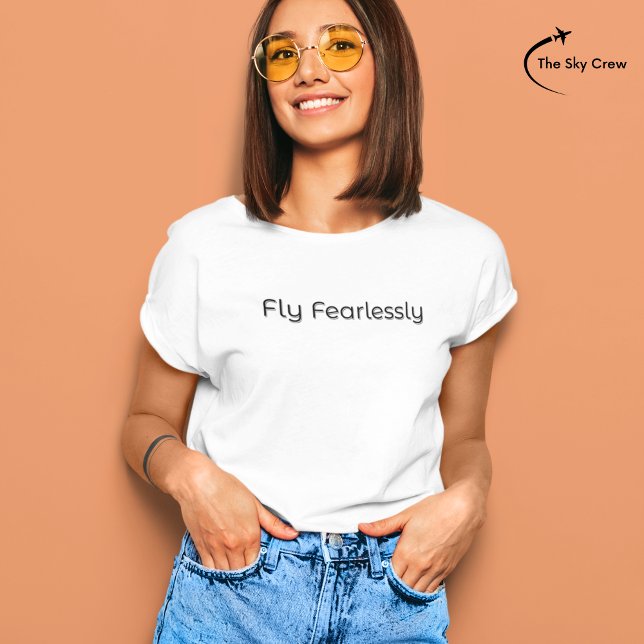 Camiseta Cita Inspiradora de aviación sin miedo (Subido por el creador)