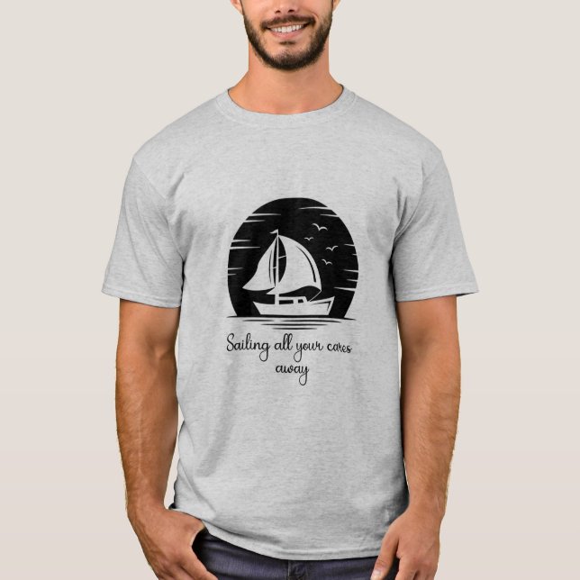 Camiseta Cita Inspiradora de barco de vela (Anverso)