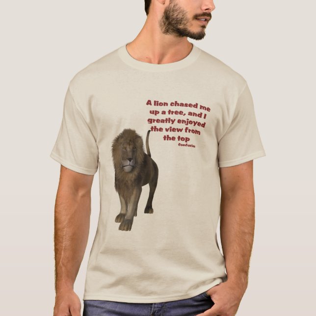 Camiseta Cita Inspiradora de Confucio León (Anverso)