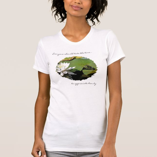 Camiseta Cita Inspiradora De Flor De Rana Y Lotus (Anverso)