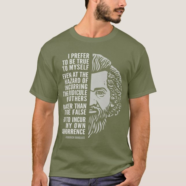 Camiseta Cita Inspiradora de Frederick Douglass Fiel a (Anverso)