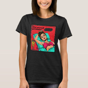 Camiseta Cita Inspiradora de Glam de arte pop retro 50