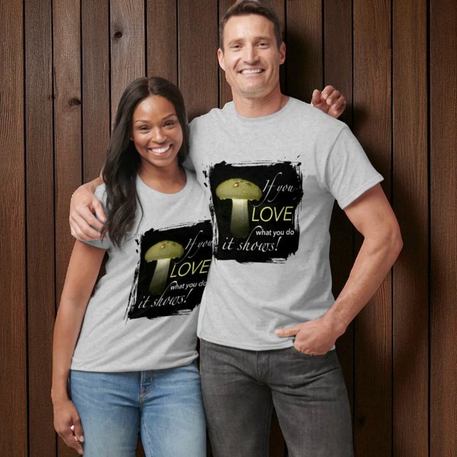 Camiseta Cita Inspiradora de luz solar de hongo brillante (unisex tee shirt front design)