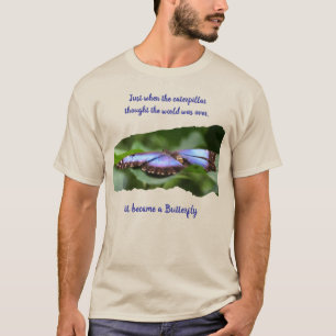 Camiseta Cita Inspiradora de Mariposa de Nuevos Comienzos