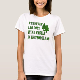 Camiseta Cita Inspiradora de Nature Lover Woodland