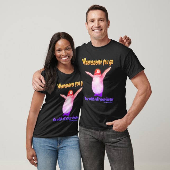 Camiseta Cita Inspiradora de Penguin Confucio (Unisexo)