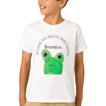 Cita inspiradora de rana cuta personalizada