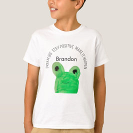 Camiseta Cita inspiradora de rana cuta personalizada