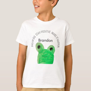 Camiseta Cita inspiradora de rana cuta personalizada