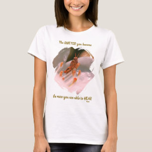 Camiseta Cita Inspiradora de Rumi sobre el Silencio  
