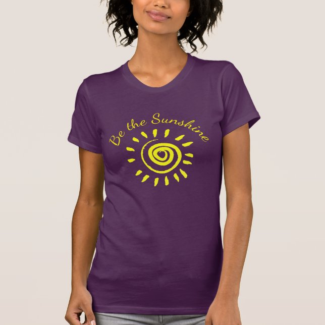 Camiseta Cita Inspiradora de Sun Be the Sunshine para recor (Anverso)