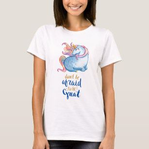 Camiseta Cita Inspiradora de Unicornio Azul