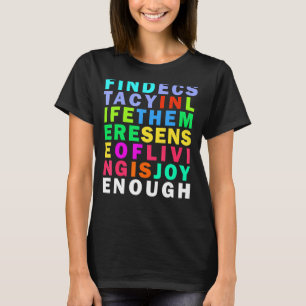 Camiseta Cita Inspiradora del arcoiris sin fin
